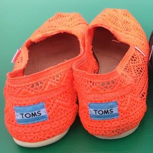 Neon Orange Crochet Toms